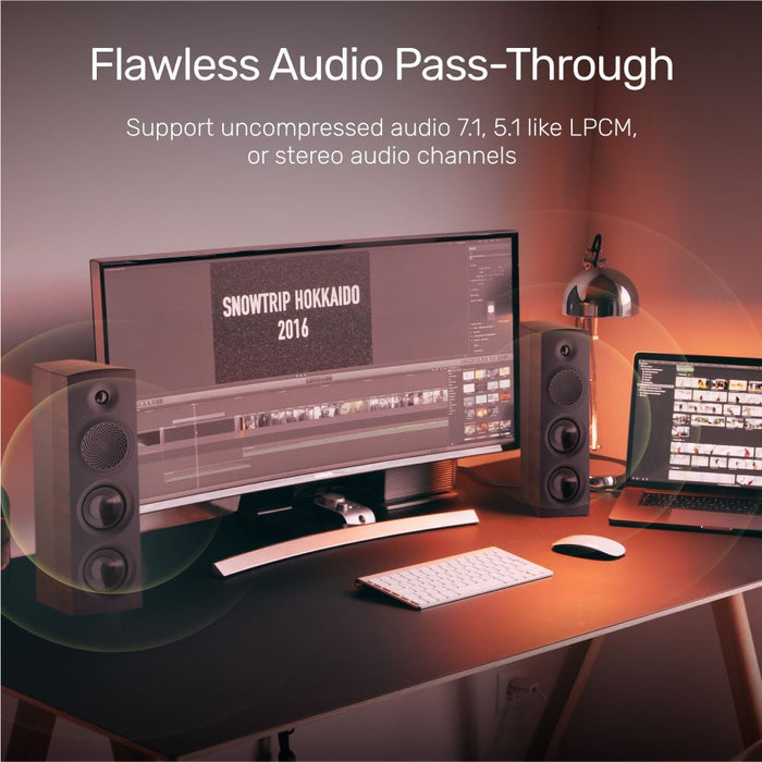 Unitek 2M Mini DisplayPort Male to HDMI Male Adapter Cable, Max 4K@30Hz CDV1152A