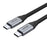 UNITEK 2m USB-C to USB-C 3.1 Gen1 Cable for Syncing & Charging. Supports up to 100W USB PD. Supports up to 4K@60Hz. Up to 5Gbps Space Grey & Black Colour. CDC14091ABK