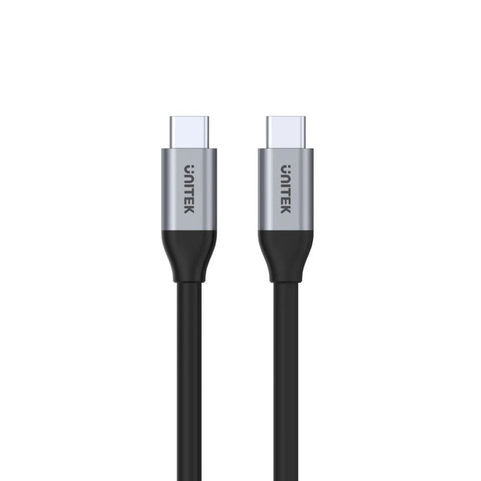 UNITEK 2m USB-C to USB-C 3.1 Gen1 Cable for Syncing & Charging. Supports up to 100W USB PD. Supports up to 4K@60Hz. Up to 5Gbps Space Grey & Black Colour. CDC14091ABK