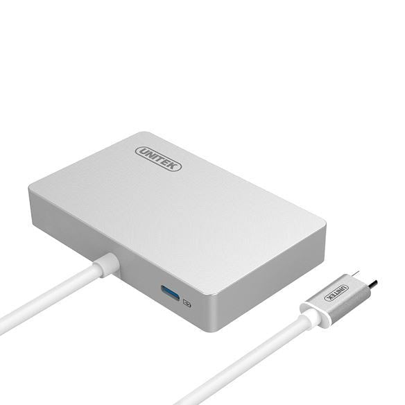 Unitek 4-in-1 USB-C Hub 3.0, 3 Ports, USB-C, Silver CDY-3190