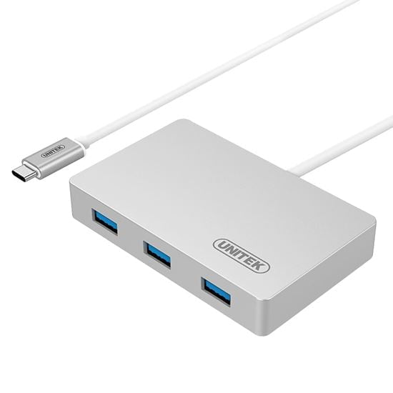 Unitek 4-in-1 USB-C Hub 3.0, 3 Ports, USB-C, Silver CDY-3190