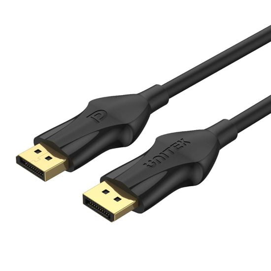 UNITEK 5m DisplayPort V1.4 Cable Supports up to 8K @60Hz, 4K @144Hz, 1440p @240Hz, 32.4Gbps Bandwidth, Latched Connectors, Flexible Cable, Gold Plated Connectors. Black. CDC1624BK-5M