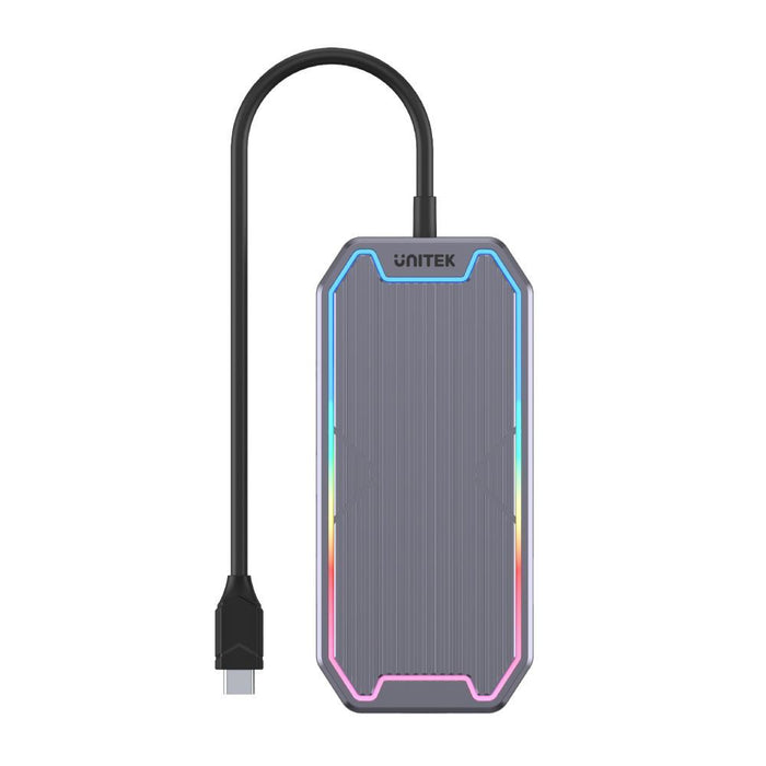 Unitek 7-in-1 Multi-Port 100W PD Hub, Supports 10Gbps, USB-C Connector, 2x USB-A 10Gbps, 1x USB-C 10Gbps, 1x HDMI 4K, 1x RJ45 Gig Ethernet, 3.5mm Audio CDD1029A