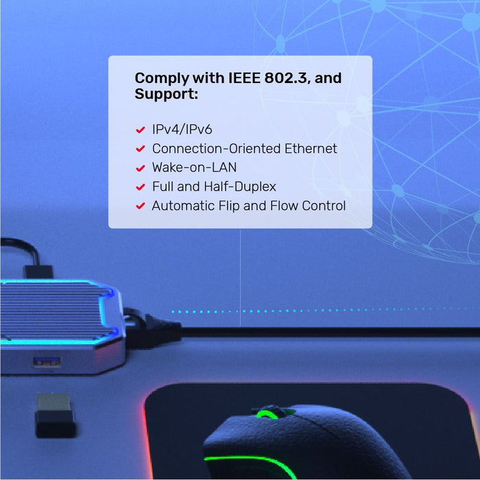 Unitek 7-in-1 Multi-Port 100W PD Hub, Supports 10Gbps, USB-C Connector, 2x USB-A 10Gbps, 1x USB-C 10Gbps, 1x HDMI 4K, 1x RJ45 Gig Ethernet, 3.5mm Audio CDD1029A