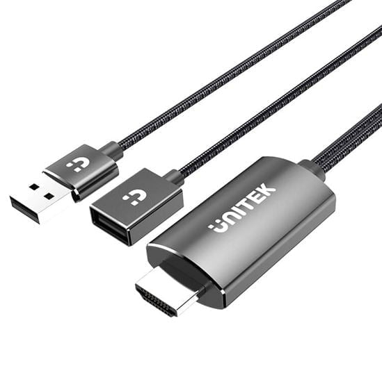 Unitek HDMI 1m Conversion Cable for Mobile Devices, Compatible with Smartphones and Tablets, Space Grey CDM1104A