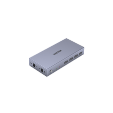 UNITEK HDMI KVM 2-in-1-Out Switch & Supports 4K@60Hz UHD. Includes 4x USB-A Ports, 2x HDMI Inputs & 1x HDMI Output Ports, 2x PC input Ports. Switch Button, LED Lights. Includes Cables. CDV307A