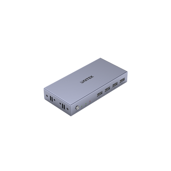 UNITEK HDMI KVM 2-in-1-Out Switch & Supports 4K@60Hz UHD. Includes 4x USB-A Ports, 2x HDMI Inputs & 1x HDMI Output Ports, 2x PC input Ports. Switch Button, LED Lights. Includes Cables. CDV307A