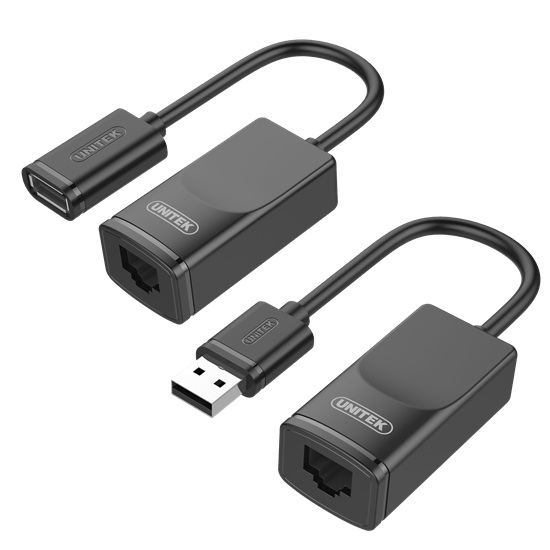 UNITEK USB 1.1 Extension Over RJ45 up to 60m. Use Cat.5, Cat.5e or Cat ...