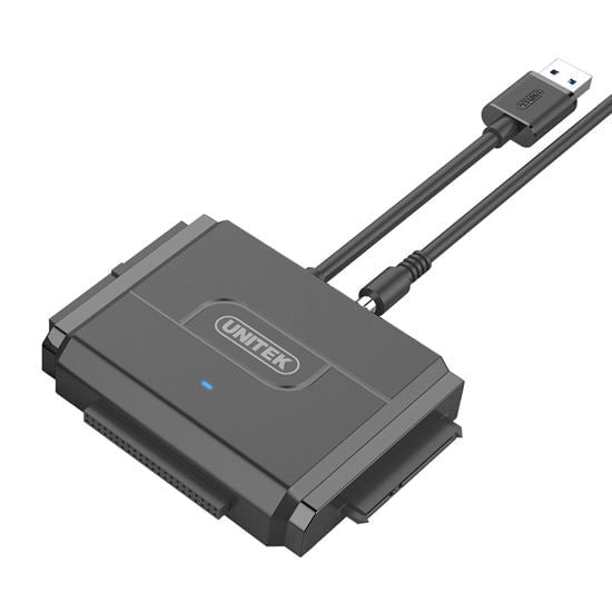 UNITEK USB 3.0 to IDE + SATA II Converter. Supports any Capacity 2.5''/3.5'' HDD & SSD. Plug and play. Power Adapter & USB3.0 Cable Included. CDY-3324