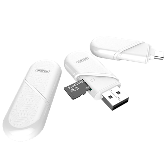 Unitek USB 3.1 USB-C, USB-A, Micro SD Card Reader, Double sided 1x USB-C, 1x USB-A CDY-9323