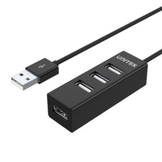 Unitek USB-A 2.0 4-Port High Speed Hub, Data Transfer Speed up to 480Mbps, Up to 4 Devices Simultaneously, Black CDY-2140