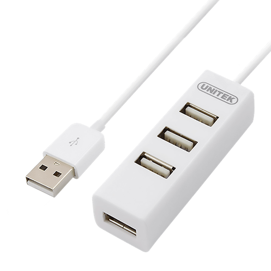 Unitek USB-A 2.0 4-Port Hub, White CDY-2146