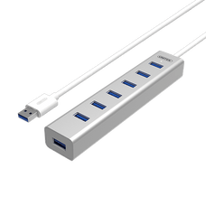 Unitek USB-A 3.0 7-Port Hub, Aluminium Design, SuperSpeed Data Transfer, Universal Charging for all Smartphones & Tablets CDY-3090