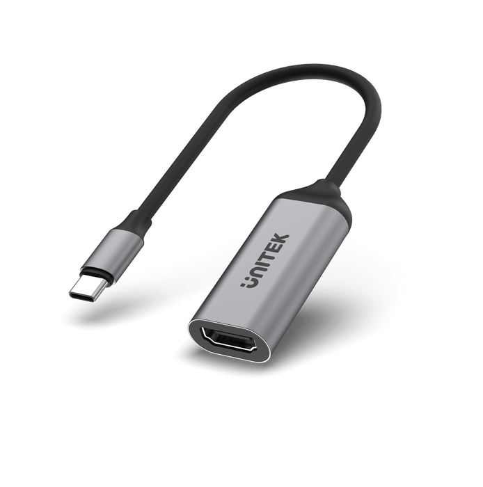 UNITEK USB-C to HDMI 4K Adapter. Stream with HDCP2.3, Supports a Wide Range of Devices Including USB-C-Enabled Mac, iPad. XPS, Surface. & Much More. Plug & Play. Space Grey Colour CDV1420A