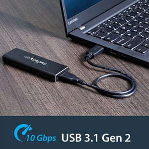 USB 3.0 to M.2 SATA External SSD Enclosure with UASP - USB 3.0 to SATA III M.2 solid state drive enclosure with UAS - Portable M.2 NGFF to USB 3.0 Solid State Drive (SSD) Enclosure IM2879315