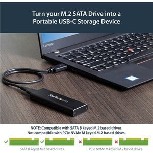 USB 3.0 to M.2 SATA External SSD Enclosure with UASP - USB 3.0 to SATA III M.2 solid state drive enclosure with UAS - Portable M.2 NGFF to USB 3.0 Solid State Drive (SSD) Enclosure IM2879315