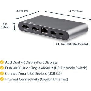 USB-C Multiport Adapter - Dual-Monitor - Windows - USB-C to Dual 4K Di ...