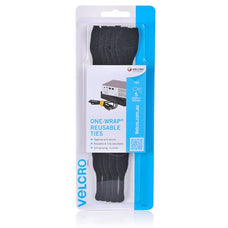 Velcro 25mm x 200mm ONE-WRAP Reusable Hook & Loop 5 Pack Cable Ties, Self Gripping Super-Strong CDVEL25564