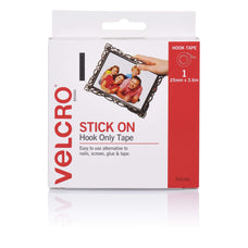 Velcro 25mm x 3.6 Metres White Hook Only Tape AO42718