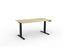 Velocity Electric 3-Column Individual Desk, Black Frame, 1500mm x 800mm (Choice of Worktop Colours) Atlantic Oak