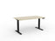 Velocity Electric 3-Column Individual Desk, Black Frame, 1500mm x 800mm (Choice of Worktop Colours) Nordic Maple