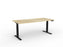 Velocity Electric 3-Column Individual Desk, Black Frame, 1800mm x 800mm (Choice of Worktop Colours) Atlantic Oak