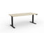 Velocity Electric 3-Column Individual Desk, Black Frame, 1800mm x 800mm (Choice of Worktop Colours) Nordic Maple