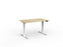 Velocity Electric 3-Column Individual Desk, White Frame, 1200mm x 700mm (Choice of Worktop Colours) Atlantic Oak KG_VE3SSD127W_AO