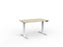 Velocity Electric 3-Column Individual Desk, White Frame, 1200mm x 700mm (Choice of Worktop Colours) Nordic Maple