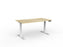 Velocity Electric 3-Column Individual Desk, White Frame, 1500mm x 800mm (Choice of Worktop Colours) Atlantic Oak KG_VE3SSD158B_AO