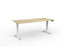 Velocity Electric 3-Column Individual Desk, White Frame, 1800mm x 800mm (Choice of Worktop Colours) Atlantic Oak KG_VE3SSD188W_AO