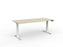 Velocity Electric 3-Column Individual Desk, White Frame, 1800mm x 800mm (Choice of Worktop Colours) Nordic Maple KG_VE3SSD188W_NM