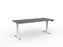 Velocity Electric 3-Column Individual Desk, White Frame, 1800mm x 800mm (Choice of Worktop Colours) Silver KG_VE3SSD188W_S