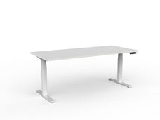 Velocity Electric 3-Column Individual Desk, White Frame, 1800mm x 800mm (Choice of Worktop Colours) White KG_VE3SSD188W_W