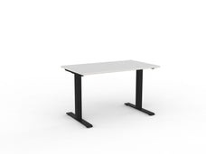 Velocity Fixed Individual Desk, Black Frame, 1200mm x 700mm (Choice of Worktop Colours) White