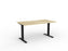 Velocity Fixed Individual Desk, Black Frame, 1500mm x 800mm (Choice of Worktop Colours) Atlantic Oak KG_VFSSD158B_AO