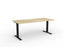 Velocity Fixed Individual Desk, Black Frame, 1800mm x 800mm (Choice of Worktop Colours) Atlantic Oak