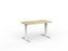 Velocity Fixed Individual Desk, White Frame, 1200mm x 700mm (Choice of Worktop Colours) Atlantic Oak KG_VFSSD127W_AO