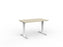 Velocity Fixed Individual Desk, White Frame, 1200mm x 700mm (Choice of Worktop Colours) Nordic Maple KG_VFSSD127W_NM