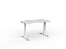 Velocity Fixed Individual Desk, White Frame, 1200mm x 700mm (Choice of Worktop Colours) White KG_VFSSD127W_W