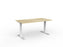 Velocity Fixed Individual Desk, White Frame, 1500mm x 800mm (Choice of Worktop Colours) Atlantic Oak