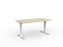 Velocity Fixed Individual Desk, White Frame, 1500mm x 800mm (Choice of Worktop Colours) Nordic Maple