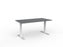 Velocity Fixed Individual Desk, White Frame, 1500mm x 800mm (Choice of Worktop Colours) Silver