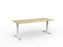 Velocity Fixed Individual Desk, White Frame, 1800mm x 800mm (Choice of Worktop Colours) Atlantic Oak KG_VFSSD188W_AO