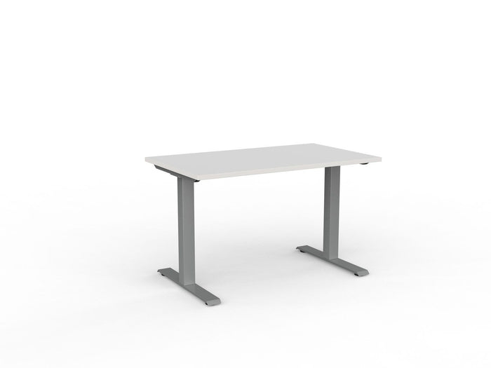 Knight's Velocity Fixed Individual Desk, Silver Frame, 1200mm x 700mm