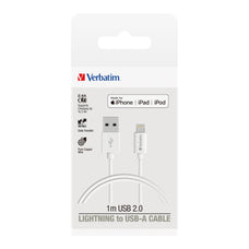Verbatim 1 Metre Lightning Cable, White AO66581