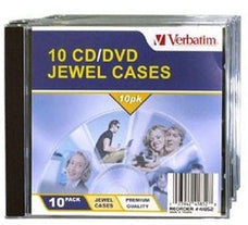 Verbatim CD/DVD Clear Jewel Cases - 10's Pack DVMV810
