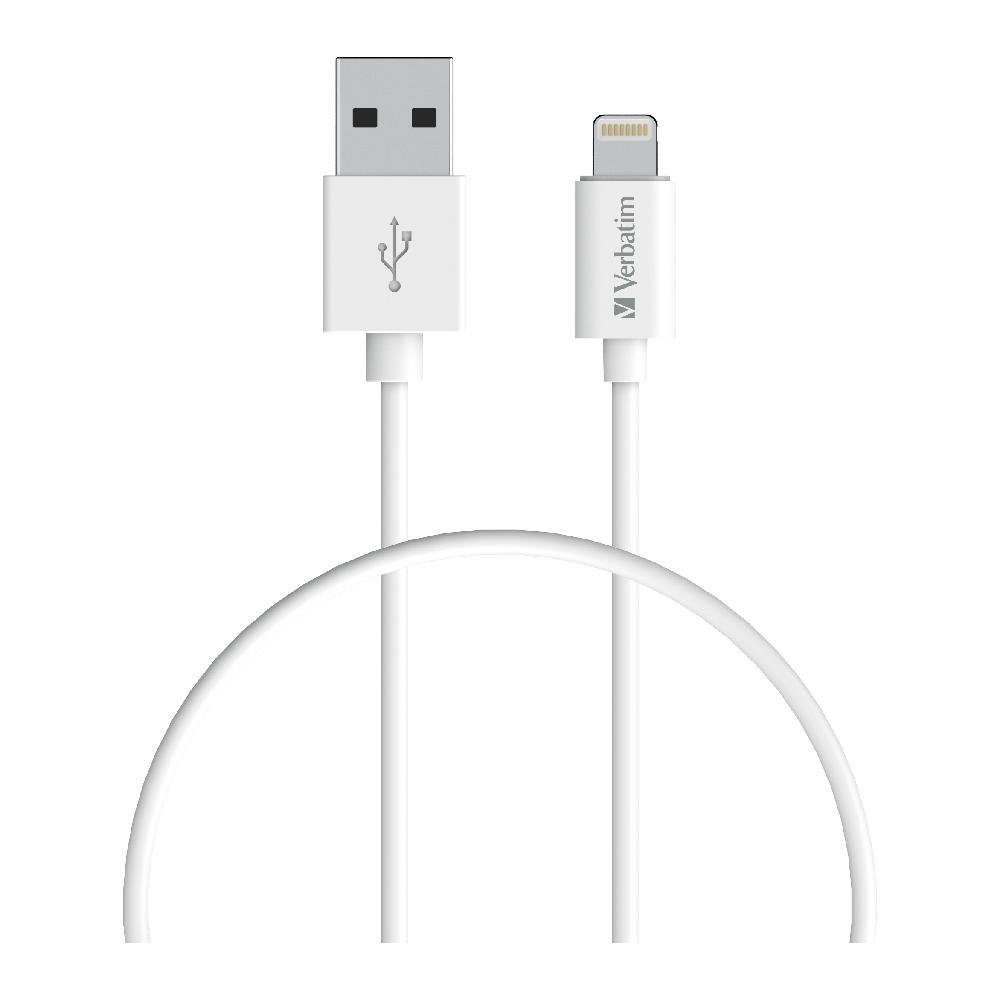 Verbatim Essentials Charge & Sync Lightning Cable 1mt - White | Cables ...