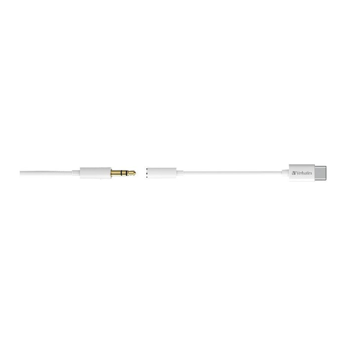 Verbatim Essentials USB-C to 3.5mm Headphone Jack 10cm - White CX66588