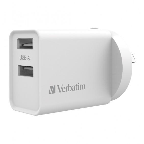 Verbatim Essentials USB Charger Dual Port 3.4A White CX66593
